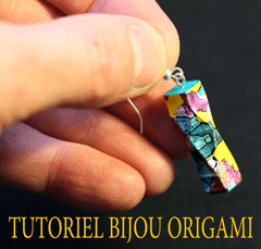 modèle de bijoux origami